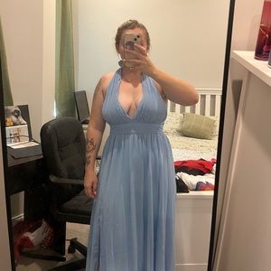 Blue Maxi Dress w/ Halter Top